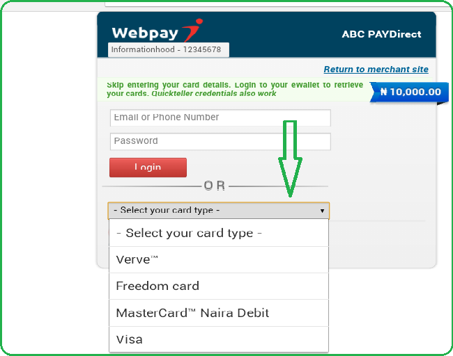ABC Motors Online Booking payment page