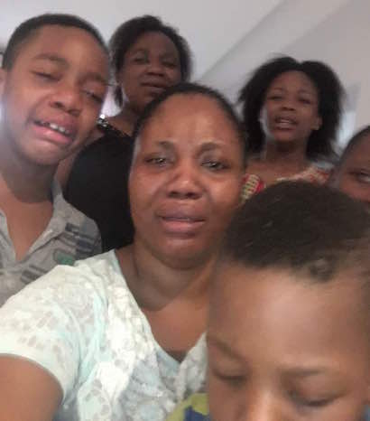 Mrs Uchennna Onwuamadike, Evans Wife and Children Crying