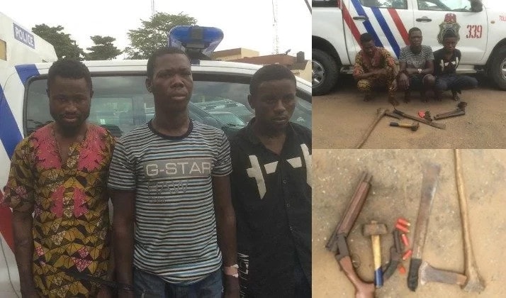 Nurudeen, Ehis and one other criminal arrested by the Lagos state police