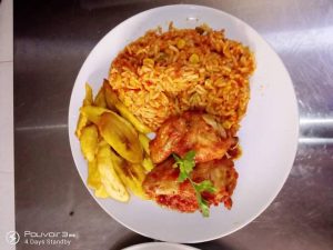 Yummy taste rice with chicken
